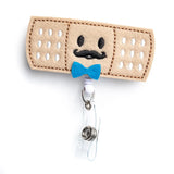 Blue Bowtie Bandage- Badge Reel Holder