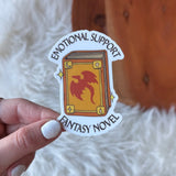 "Emotional Support Fantasy Novel" Book Sticker