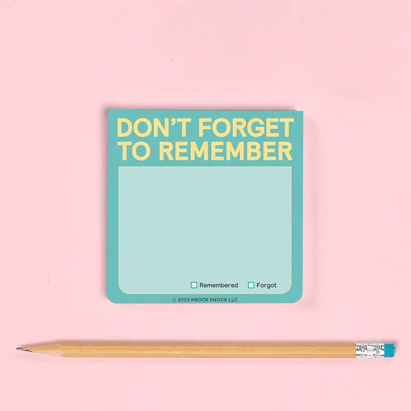 Don’T Forget To Remember Sticky Note (Pastel Version)