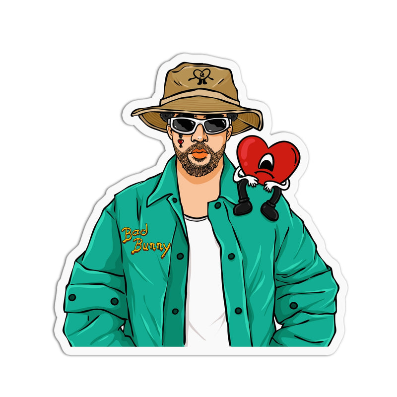 Bad Bunny Textured Sticker