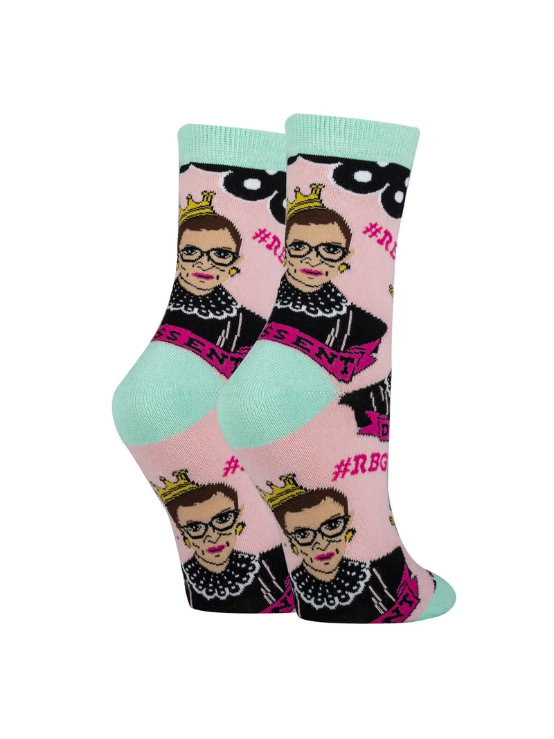 #Rbg | Women's Funny Cotton Crew Socks at Sew Bonita in Corpus Christi, TX.