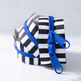 Black & White Striped Zippers