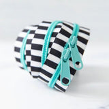Black & White Striped Zippers