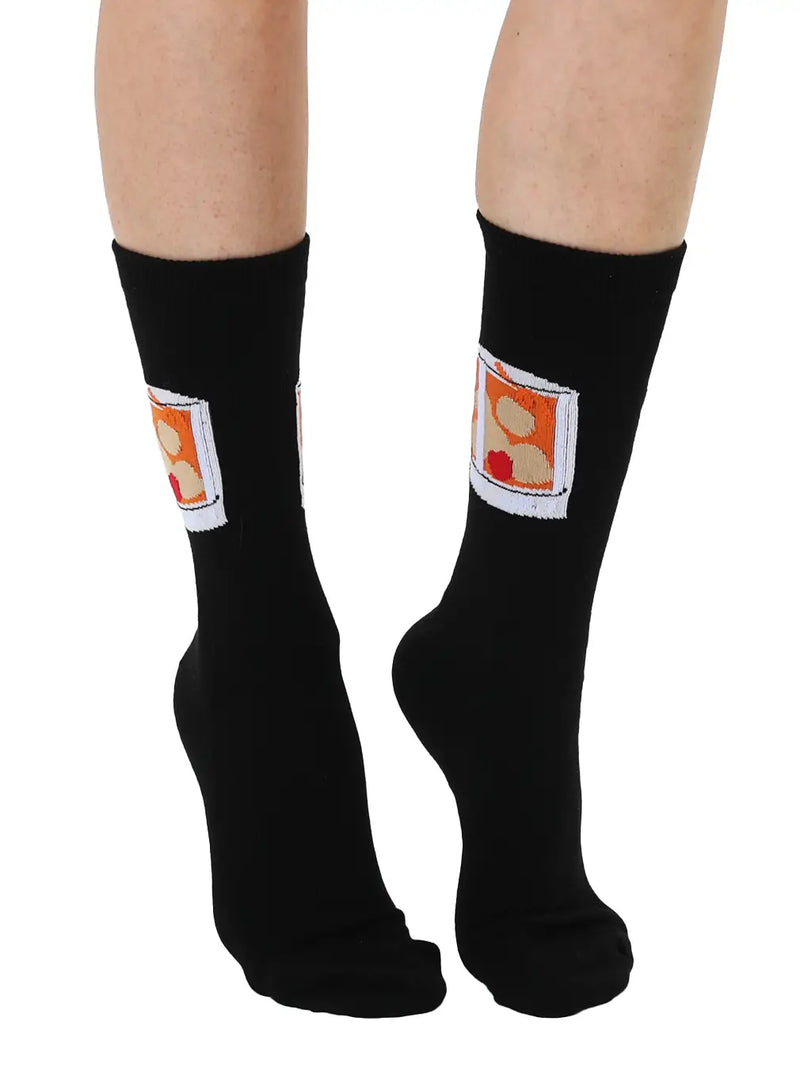 Whiskey - Black 3D Socks