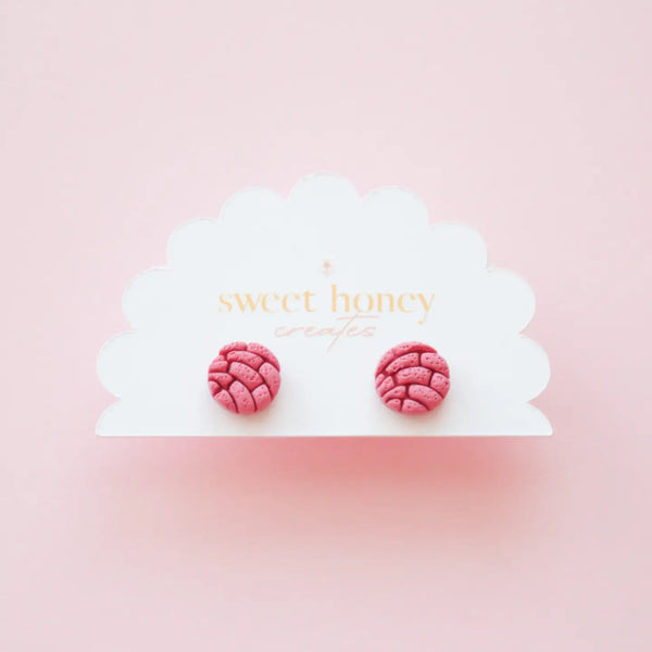 Pink Concha Studs