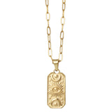 Celestial Gaze Gold Bar Eye Necklace