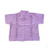 Yucatán Cropped Guayabera (Lavender)