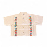 Summer Cropped Guayabera (Beige)