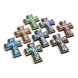 Small Wooden Cross w/ Milagros