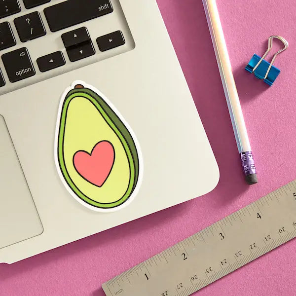 Avocado Heart Sticker