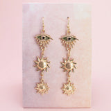 Mystic Sun Gold Linear Earrings