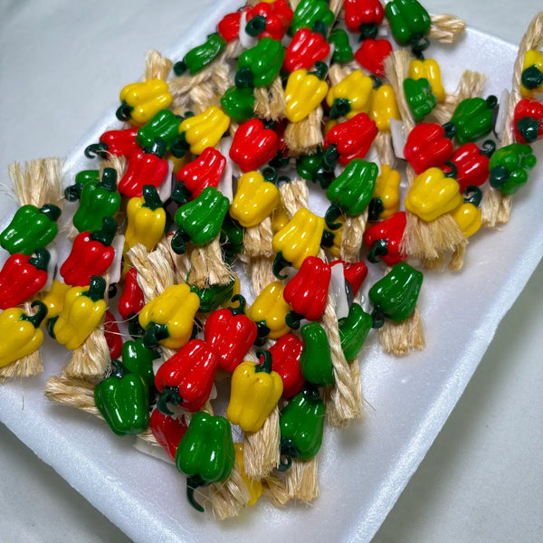 Bell Peppers On Rope Kitchen Magnet