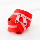 Pink & Red Zippers