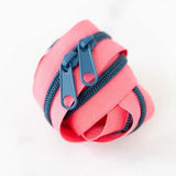 Pink & Red Zippers