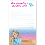 Dolly Diamond in A Rhinestone World Notepad