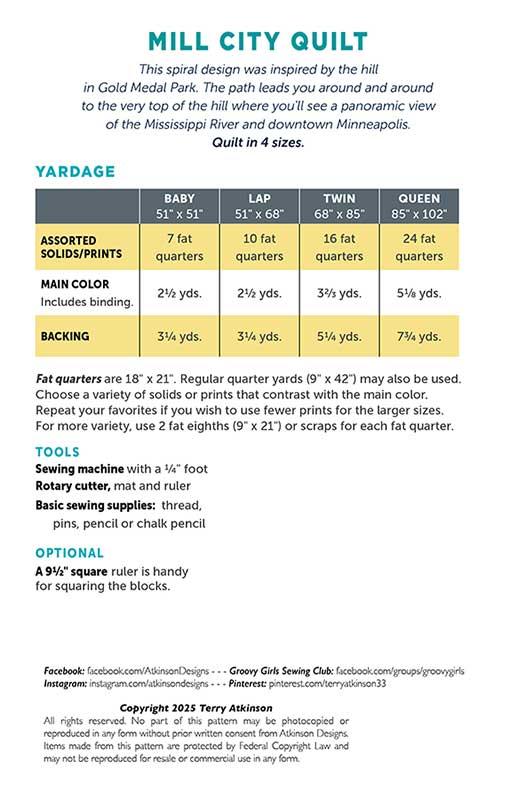 Mill City Quilt Pattern