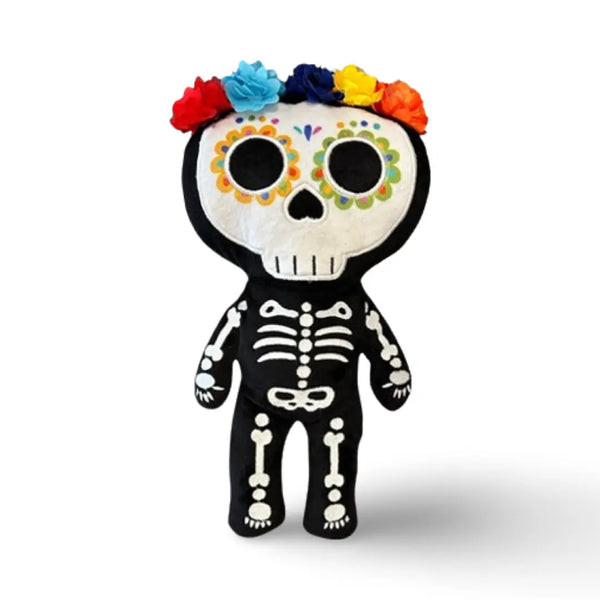 Multi Color- Day of the Dead/Halloween Skeleton Plush