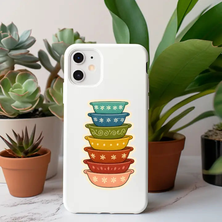 Vintage Pyrex Bowls Sticker