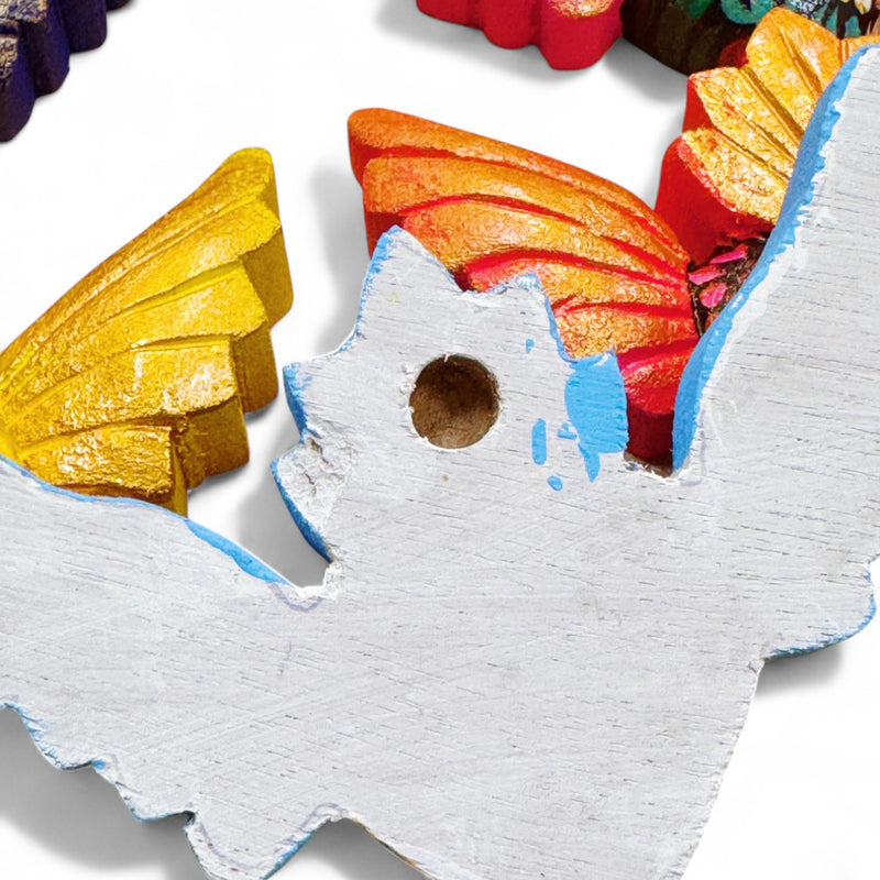 Hand Painted Wooden Hearts with Wings