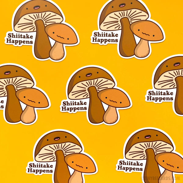 Shiitake Happens Sticker