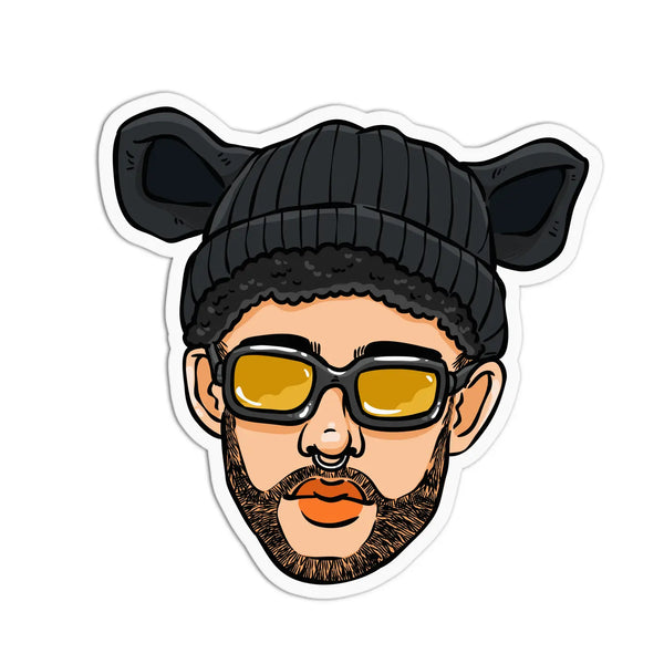 Bad Bunny Textured Sticker