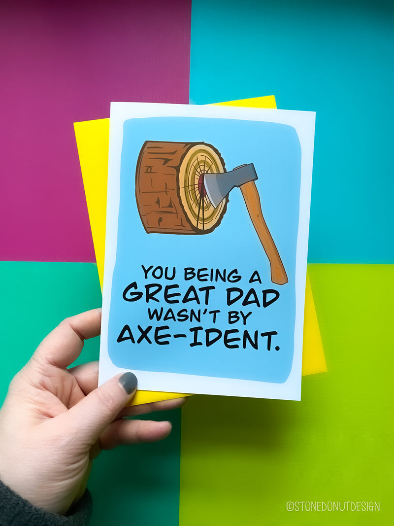 Axe Throwing Lumberjack Father's Day Card