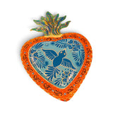 Large Tin Sacred Hearts w/ Birds
