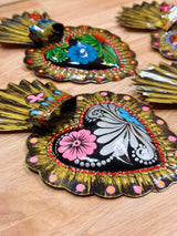 Hand Painted Tin Crown Hearts