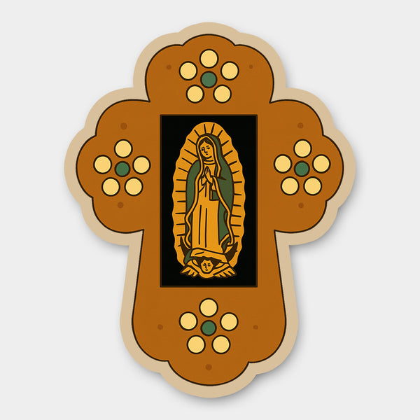 Barro Virgen Cross Sticker