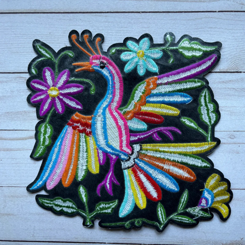 Iron On Large Bird Tenango Otomi Embroidered Patch