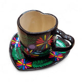 Heart Shaped Ceramic Mug & Plate Set