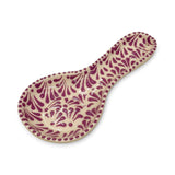 Purple on White Spoon Rest