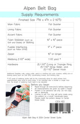 Alpen Belt Bag Pattern