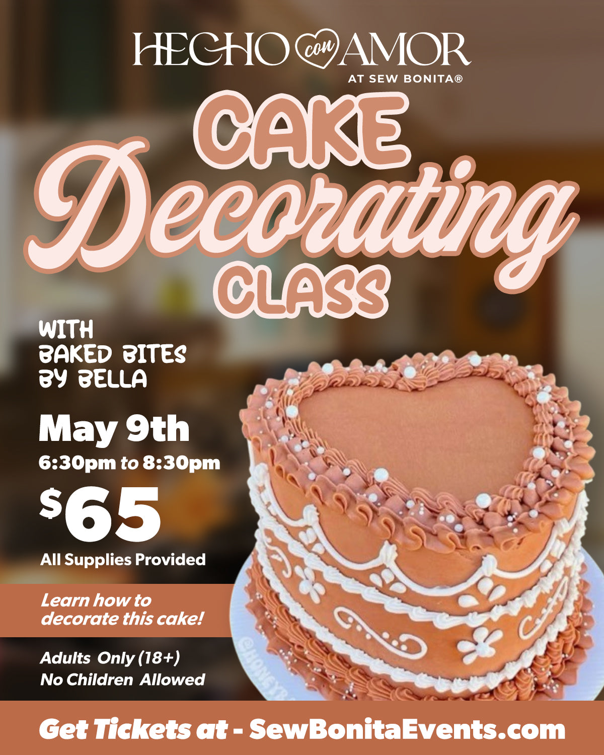 May 9th, 2025 / Cake Decorating Class – Sew Bonita