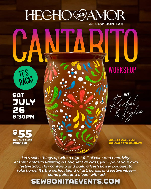 July 26, 2025 / 6:30pm-8:30pm - Cantarito Workshop