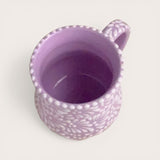 White on Lilac Talavera Mug (With Lip)