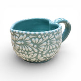 Sea Green Heart Shaped Talavera Mug