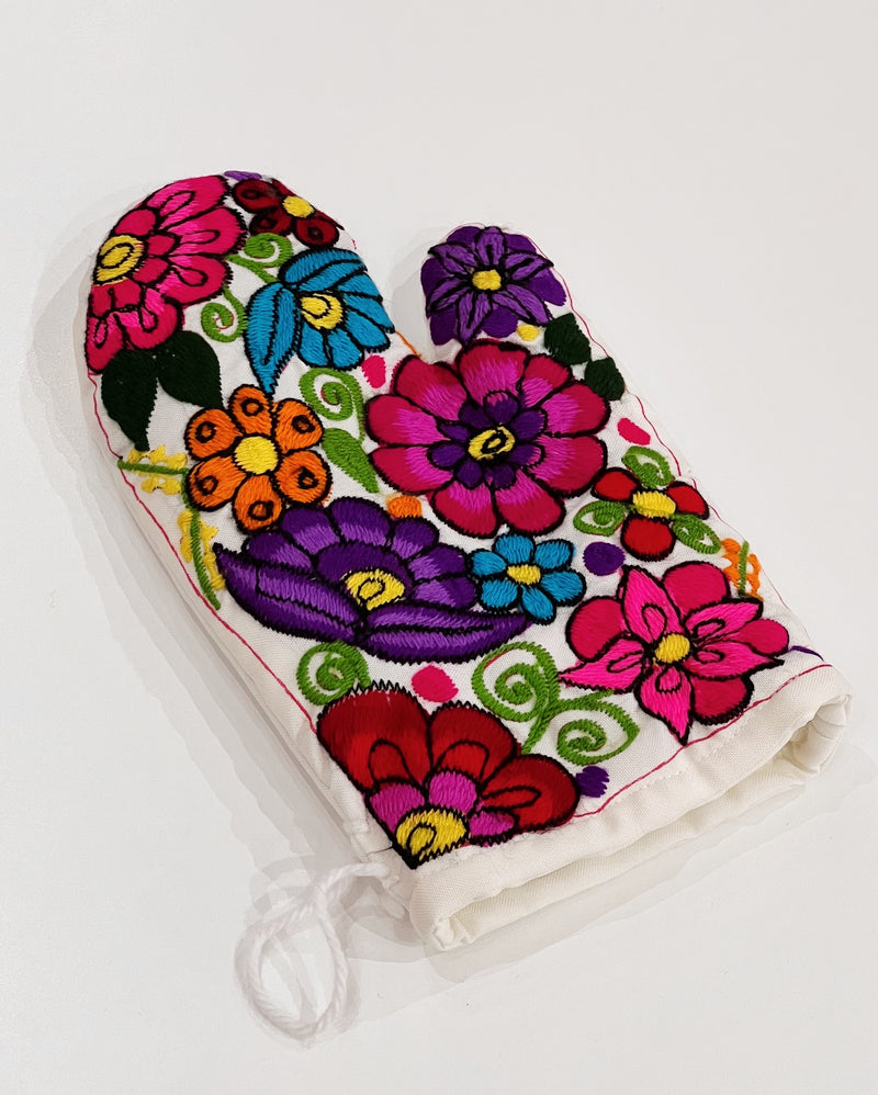 Mexican Embroidered Oven Mitt