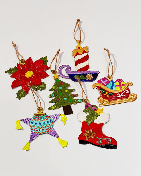 Tin Navidad Ornaments