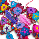 Red Embroidered Christmas Tree Ornament