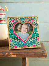 "Dusty Blue" Mini Heart Wooden Picture Frame
