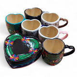 Heart Shaped Ceramic Mug & Plate Set