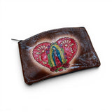 Leather Virgin Coin Purse w/ Heart