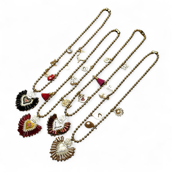 Mixed Charm Heart Necklace