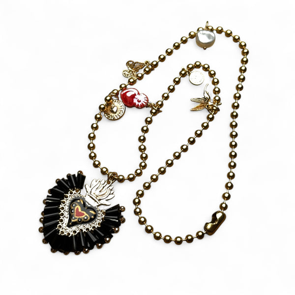 Mixed Charm Heart Necklace