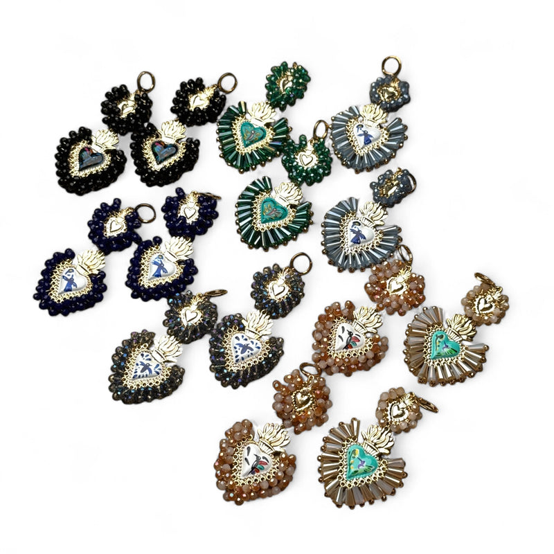 Two Tier Colibri Crystal Earrings