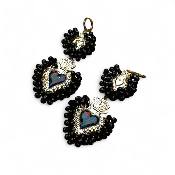 Two Tier Colibri Crystal Earrings