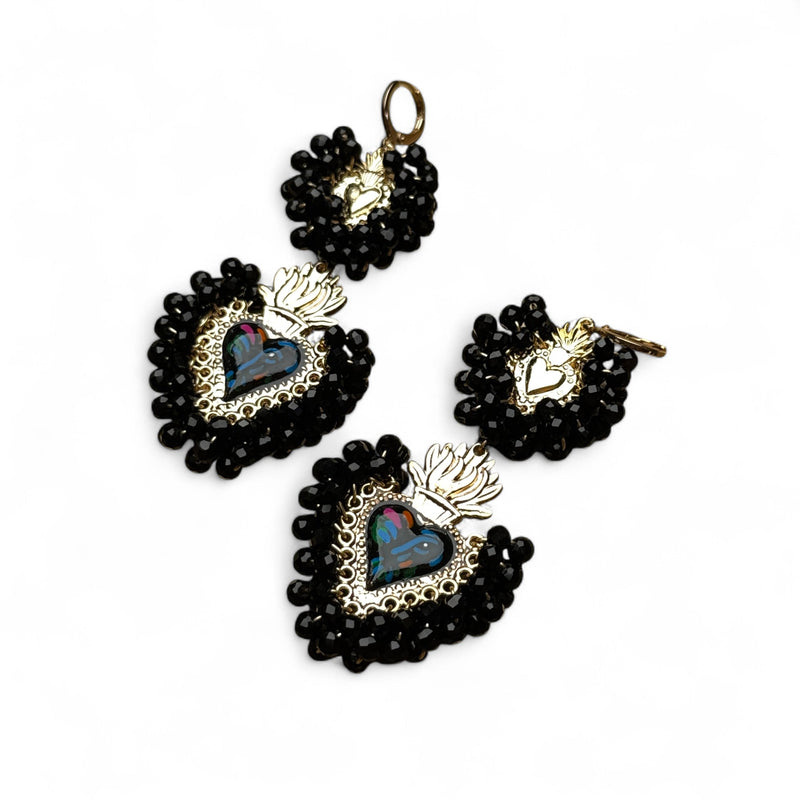 Two Tier Colibri Crystal Earrings