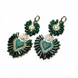 Two Tier Colibri Crystal Earrings