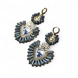 Two Tier Colibri Crystal Earrings